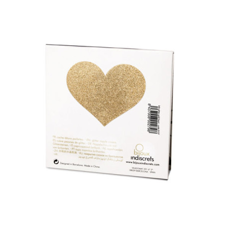 BIJOUX INDISCRETS PEZONERAS FLASH CORAZON DORADO