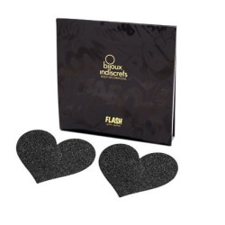 BIJOUX INDISCRETS PEZONERAS FLASH CORAZON NEGRO 2