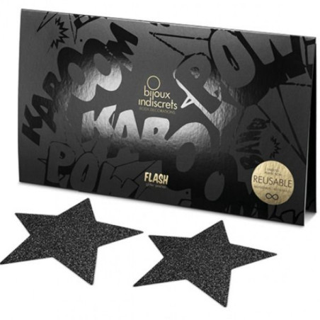 BIJOUX INDISCRETS PEZONERAS FLASH ESTRELLA NEGRO