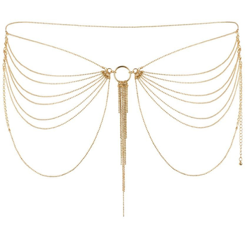 BIJOUX MAGNIFIQUE JOYA DE CADENAS METLICAS PARA CINTURA DORADA
