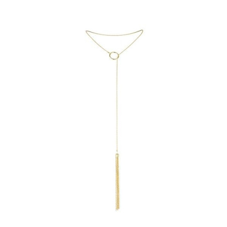 BIJOUX MAGNIFIQUE COLLAR METLICO CON FLECOS DORADO