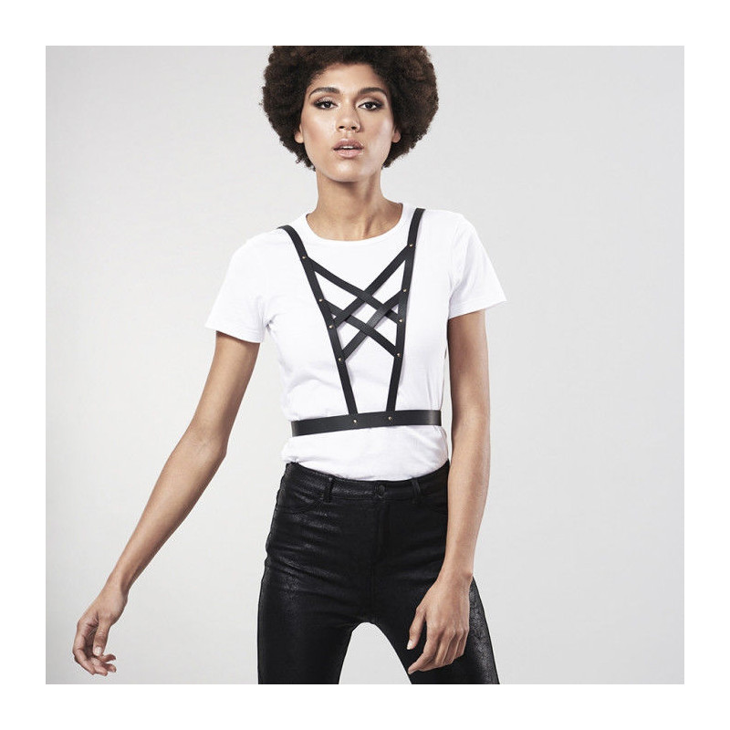 BIJOUX INDISCRETS MAZE ARNES CRUZADO CON ESCOTE NEGRO