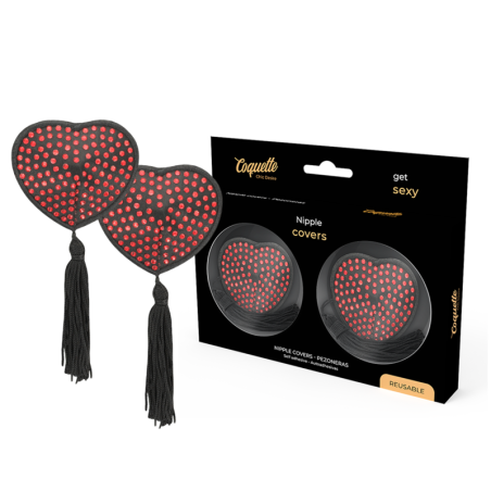 COQUETTE CHIC DESIRE CUBRE PEZONES ROJO NEGRO