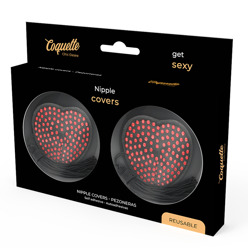 COQUETTE CHIC DESIRE CUBRE PEZONES ROJO NEGRO