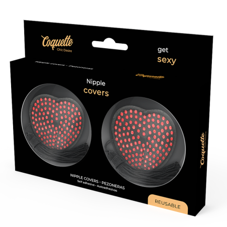 COQUETTE CHIC DESIRE CUBRE PEZONES ROJO NEGRO