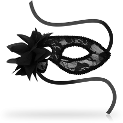 OHMAMA MASKS ANTIFAZ CON ENCAJES Y FLOR NEGRO 2