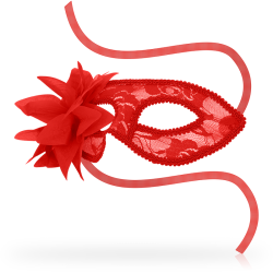 OHMAMA MASKS ANTIFAZ CON ENCAJES Y FLOR ROJO 2
