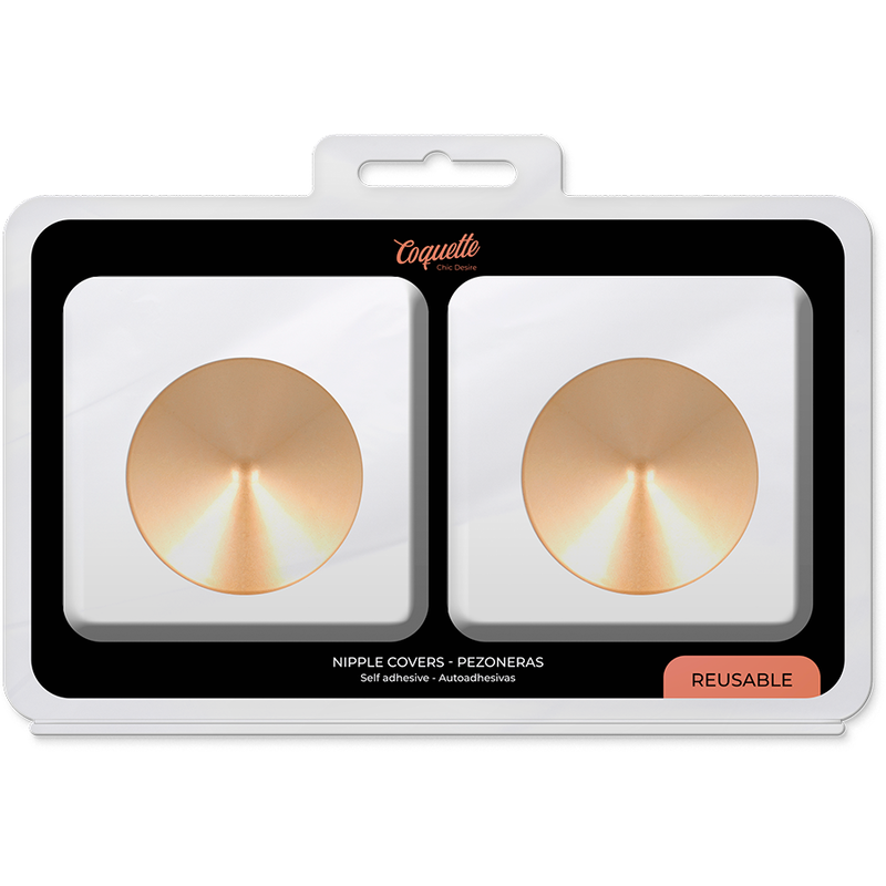 COQUETTE CHIC DESIRE CUBRE PEZONES METAL CIRCULOS DORADOS