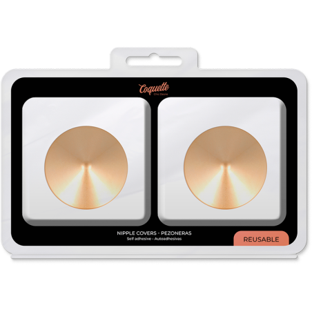 COQUETTE CHIC DESIRE CUBRE PEZONES METAL CIRCULOS DORADOS