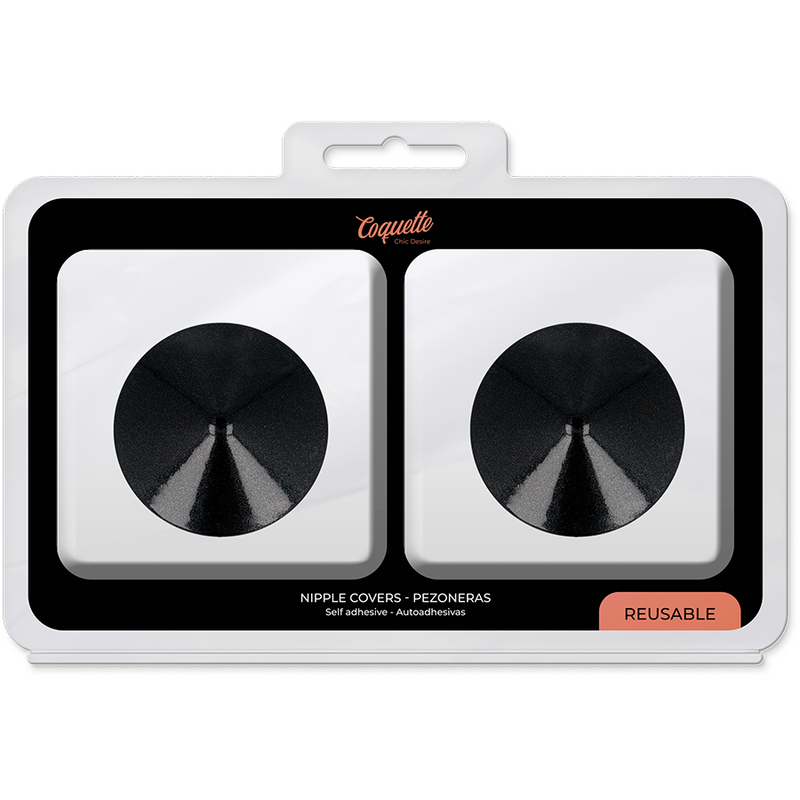 COQUETTE CHIC DESIRE CUBRE PEZONES METAL CIRCULOS NEGROS
