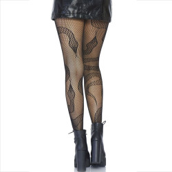 LEG AVENUE MEDIAS DE RED SERPIENTES NEGRO 2