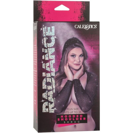 CALEXOTICS RADIANCE ENCOGIMIENTO DE HOMBROS CON CAPUCHA PEDRERIA TALLA GRANDE