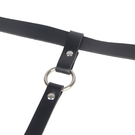 SUBBLIME ARNES DE PIERNA CADENA CUERO NEGRO TALLA UNICA