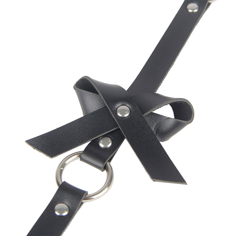 SUBBLIME ARNES DE PIERNA CADENA CUERO NEGRO TALLA UNICA