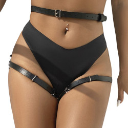 SUBBLIME ARNES CINTURA Y PIERNAS CUERO NEGRO TALLA UNICA