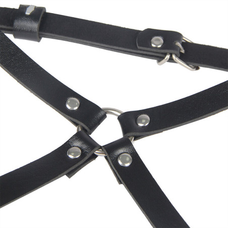 SUBBLIME ARNES CINTURA Y PIERNAS CUERO NEGRO TALLA UNICA