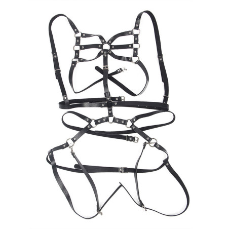 SUBBLIME ARNES DE CUERPO CORREAS AJUSTABLE CUERO NEGRO TALLA UNICA