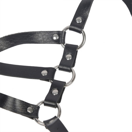 SUBBLIME ARNES DE CUERPO CORREAS AJUSTABLE CUERO NEGRO TALLA UNICA