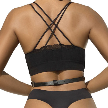 SUBBLIME ARNES DE PECHO CADENAS CUERO NEGRO TALLA UNICA