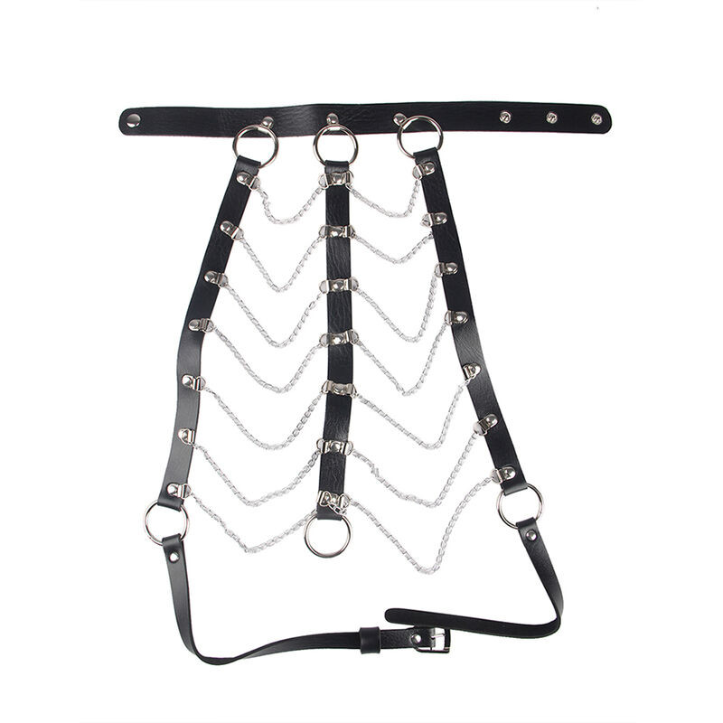 SUBBLIME ARNES DE PECHO CADENAS CUERO NEGRO TALLA UNICA