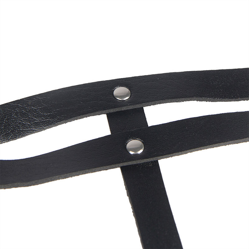 SUBBLIME CINTURON DE CADENAS ANILLAS CUERO NEGRO TALLA UNICA