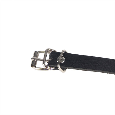 SUBBLIME CINTURON DE CADENAS ANILLAS CUERO NEGRO TALLA UNICA