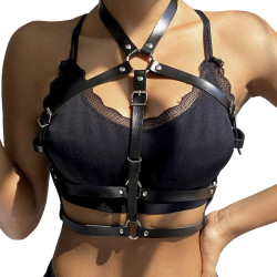 SUBBLIME ARNES DE PECHO ANILLAS DE CUERO NEGRO TALLA UNICA 2