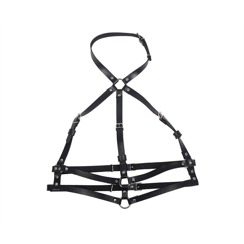 SUBBLIME ARNES DE PECHO ANILLAS DE CUERO NEGRO TALLA UNICA