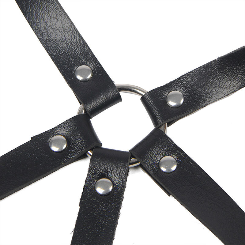 SUBBLIME ARNES DE PECHO ANILLAS DE CUERO NEGRO TALLA UNICA