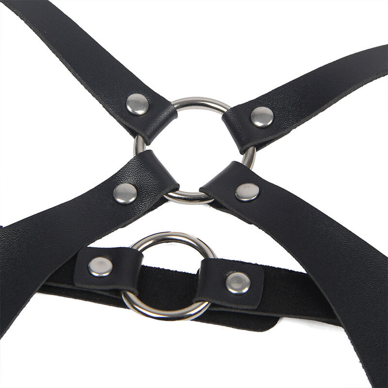 SUBBLIME ARNES CUERPO ENTERO CON HEBILLAS CUERO NEGRO TALLA UNICA