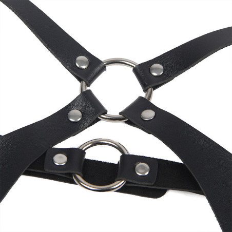 SUBBLIME ARNES CUERPO ENTERO CON HEBILLAS CUERO NEGRO TALLA UNICA