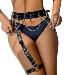 SUBBLIME ARNES CINTURON Y LIGA DETALLE ANILLAS Y CADENA TALLA UNICA 2