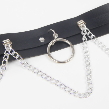 SUBBLIME ARNES CINTURON Y LIGA DETALLE ANILLAS Y CADENA TALLA UNICA