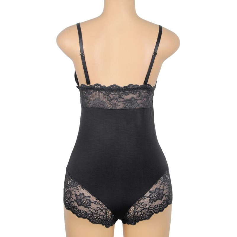 SUBBLIME TEDDY DETALLE ENCAJE FLORAL NEGRO L XL
