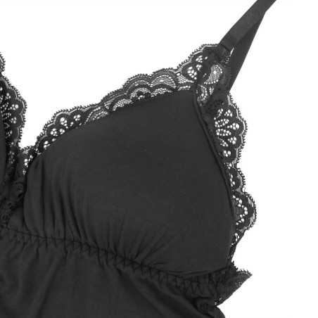 SUBBLIME TEDDY DETALLE ENCAJE FLORAL NEGRO L XL
