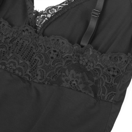 SUBBLIME TEDDY DETALLE ENCAJE FLORAL NEGRO L XL