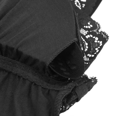 SUBBLIME TEDDY DETALLE ENCAJE FLORAL NEGRO L XL