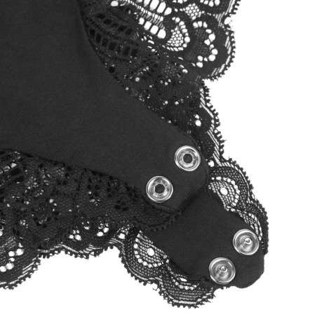 SUBBLIME TEDDY DETALLE ENCAJE FLORAL NEGRO L XL