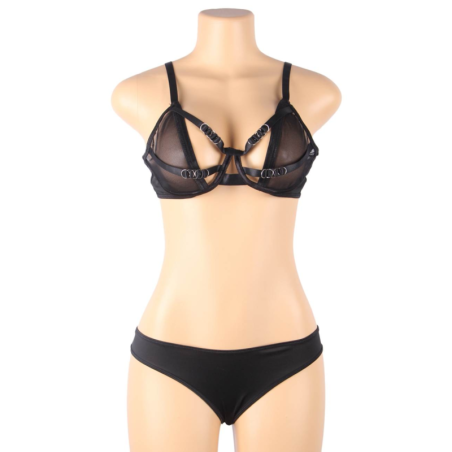 SUBBLIME SET DOS PIEZAS SUJETADOR TRANSPARENCIAS Y TIRAS S M