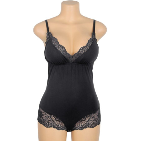 SUBBLIME TEDDY DETALLE ENCAJE FLORAL NEGRO S M