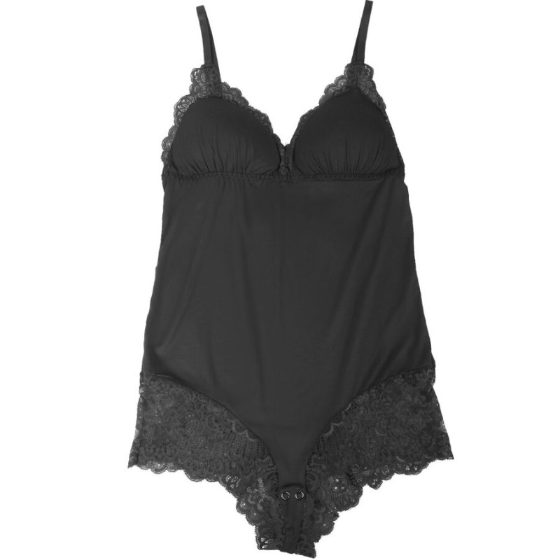 SUBBLIME TEDDY DETALLE ENCAJE FLORAL NEGRO S M