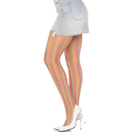 LEG AVENUE MEDIAS DE CROCHET MULTICOLOR