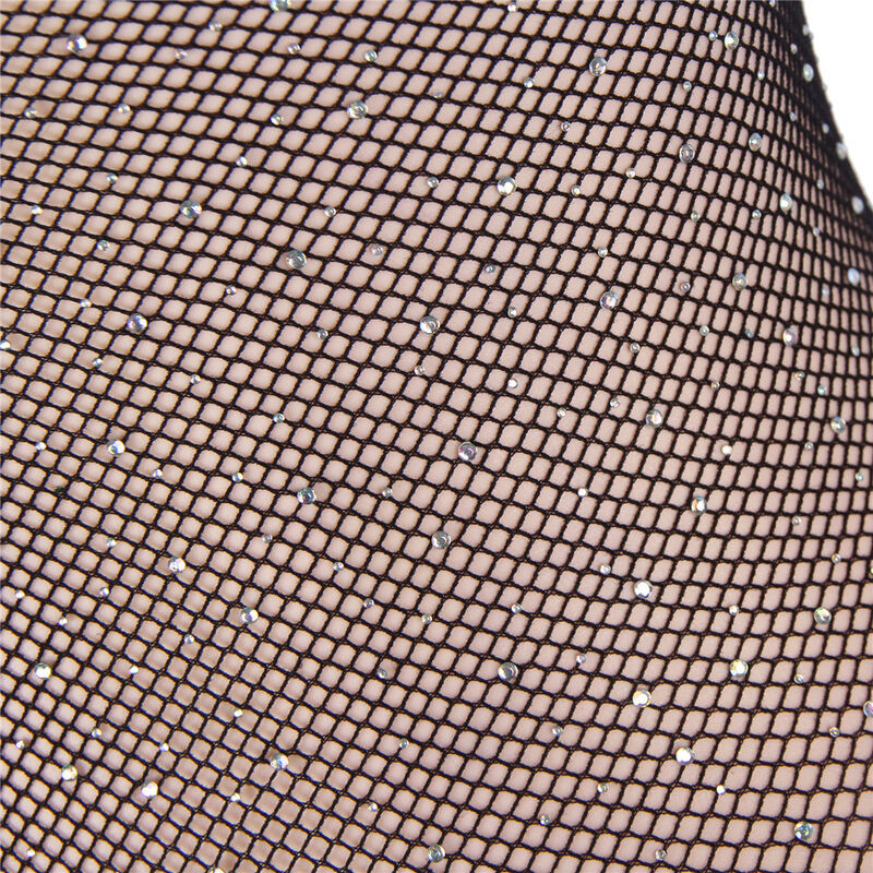 SUBBLIME 952297 BODY DE REJILLA BRILLANTE CON HOMBROS DESCUBIERTOS MANGA LARGA NEGRO TALLA UNICA
