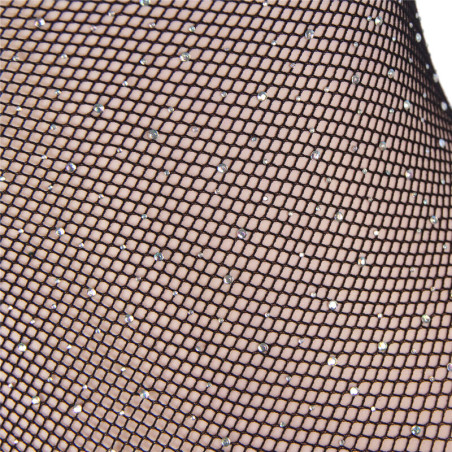 SUBBLIME 952297 BODY DE REJILLA BRILLANTE CON HOMBROS DESCUBIERTOS MANGA LARGA NEGRO TALLA UNICA