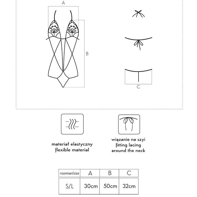 LIVCO CORSETTI FASHION LUISINA LC 20217 BODY NEGRO TALLA UNICA