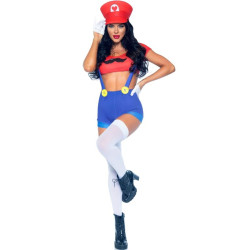 LEG AVENUE DISFRAZ SEXY MARIO BROS ROJO AZUL S 2