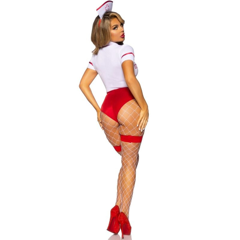 LEG AVENUE DISFRAZ ENFERMERA SEXY ROJO BLANCO M