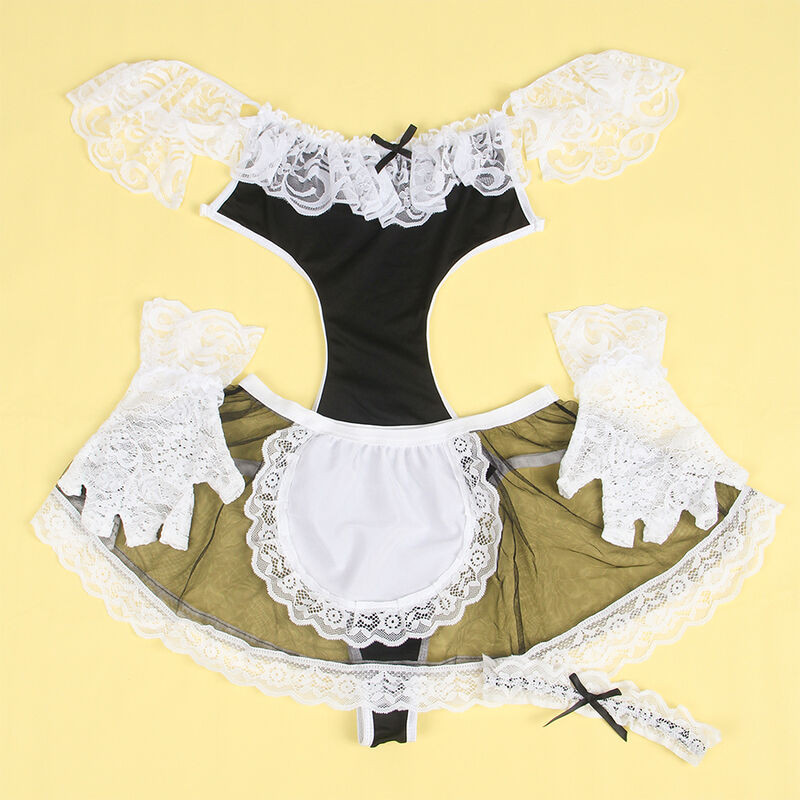 SUBBLIME 954307 DISFRAZ DE CRIADA SEXY NEGRO BLANCO S M