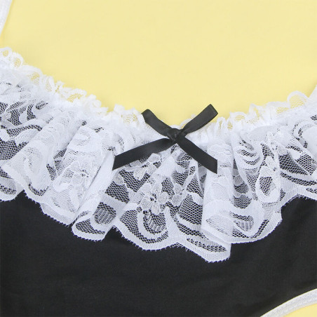 SUBBLIME 954307 DISFRAZ DE CRIADA SEXY NEGRO BLANCO S M