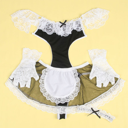 SUBBLIME 954314 DISFRAZ DE CRIADA SEXY NEGRO BLANCO L XL